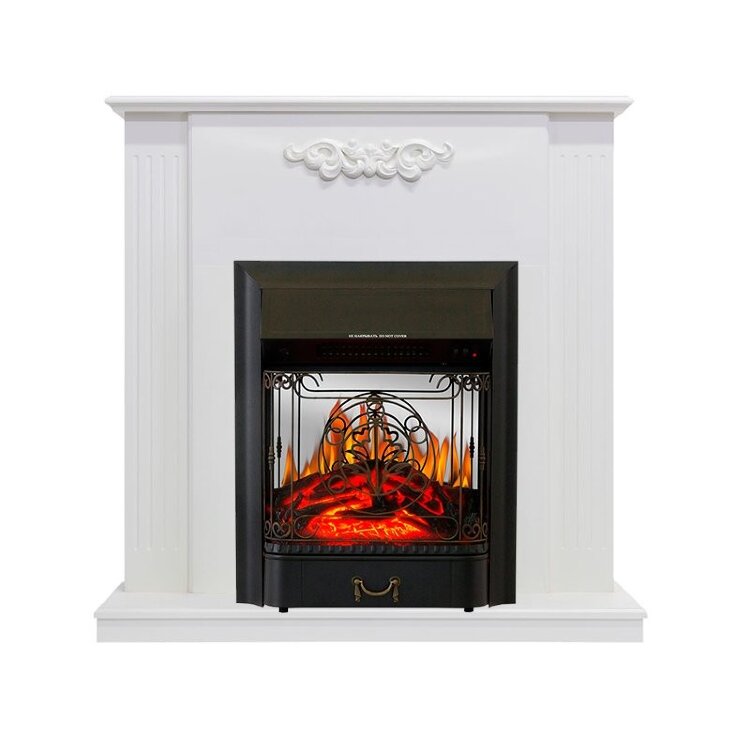 Электрокамин Royal Flame Lumsden - Белый дуб с очагом Majestic FX M Black
