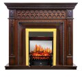 Электрокамин Royal Flame Alexandria - махагон коричневый антик с очагом Fobos FX M Brass 1