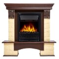 Портал Firelight Forte Classic U камень бежевый, темный дуб 1