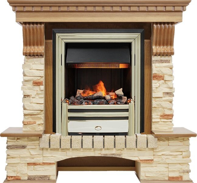 Электрокамин Dimplex Pierre Luxe - Дуб / Сланец с очагом Cavendish
