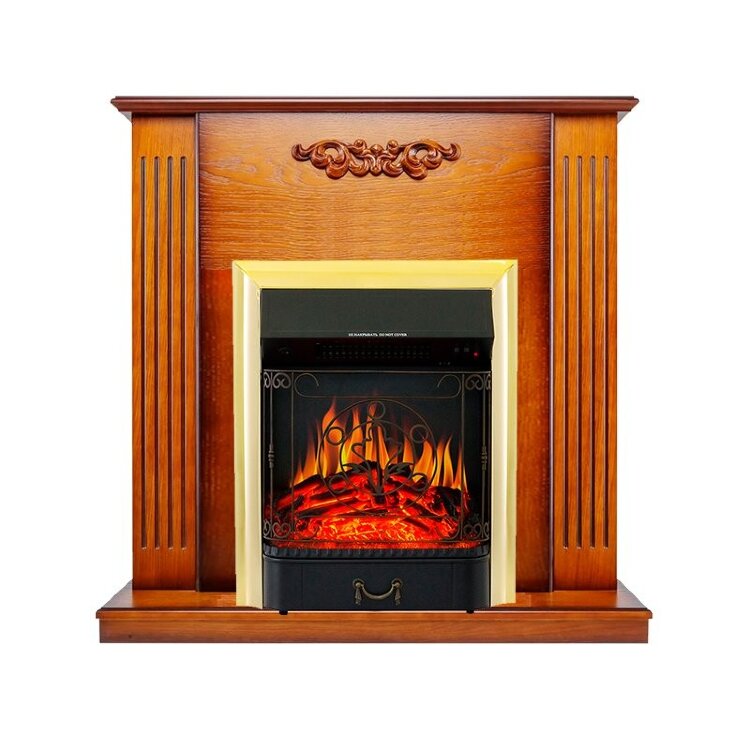 Электрокамин Royal Flame Lumsden - Дуб антик с очагом Majestic FX Brass