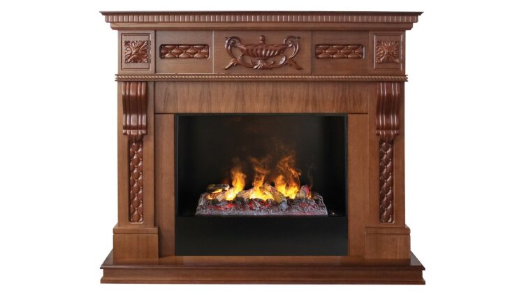 Камин электрический RealFlame Corsica Lux 26 NT с очагом 3D Cassette 630 + Black вставка