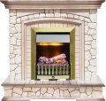 Электрокамин Dimplex Preston - Белый/Слоновая кость с патиной с очагом Danville Antique Brass FB2 1