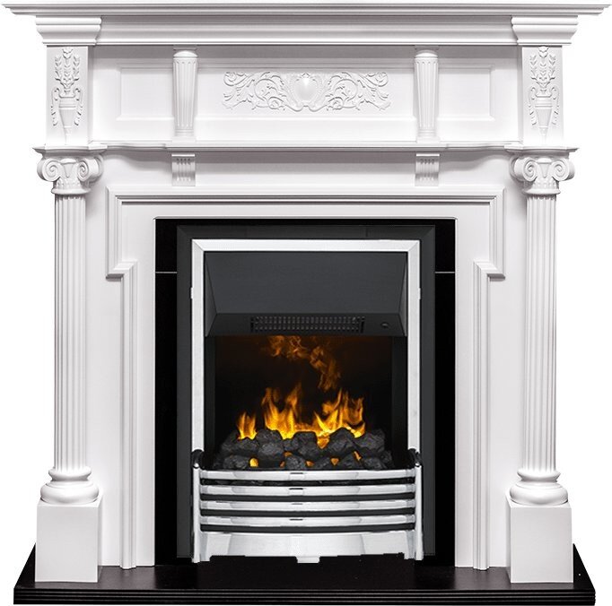 Электрокамин Dimplex Oxford - Белый с очагом Flagstaff