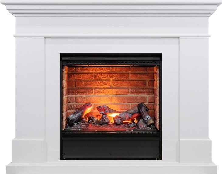 Электрокамин Dimplex California - Белый с очагом Engine 56-600 BB