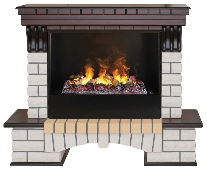 Камин электрический RealFlame Country 26 AO с очагом 3D Cassette 630 + Black вставка