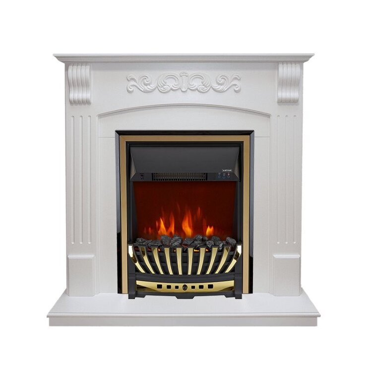 Электрокамин Royal Flame Sorrento - Белый дуб с очагом Aspen Gold