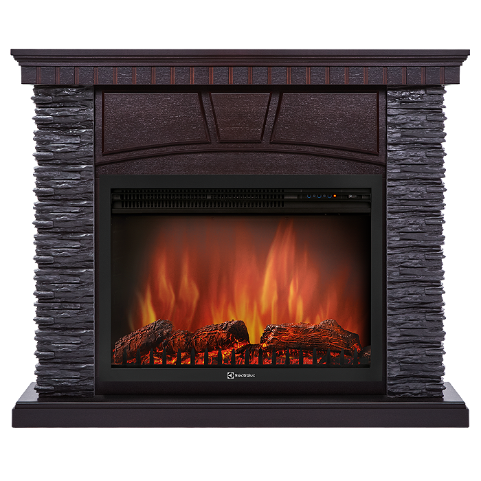 Портал Firelight Porto 30 сланец чёрный, шпон венге