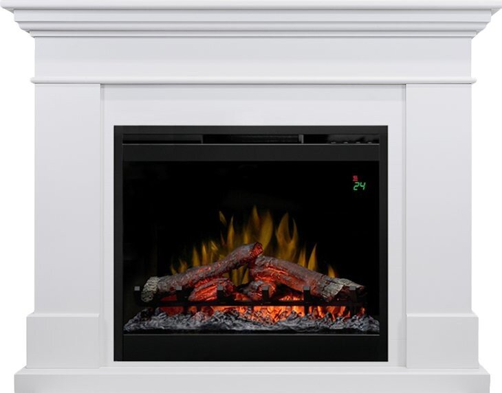Электрокамин Dimplex California - Белый (Высота 1005мм) с очагом Symphony 26'' DF2624-L