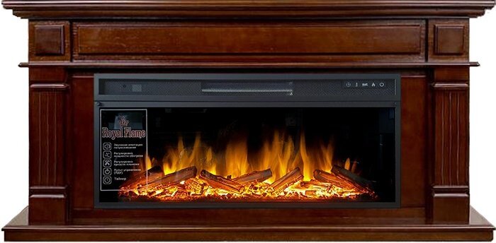 Электрокамин Royal Flame Atlanta - Темный дуб (Ширина 1500 мм) с очагом Vision 42 LOG LED