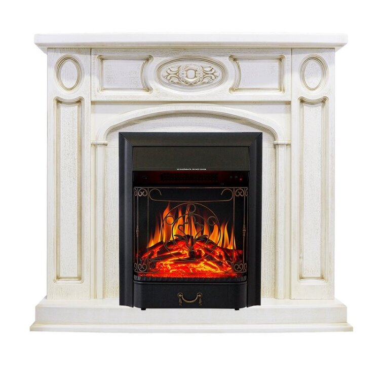 Электрокамин Royal Flame Florence - Слоновая кость с патиной с очагом Majestic FX Black