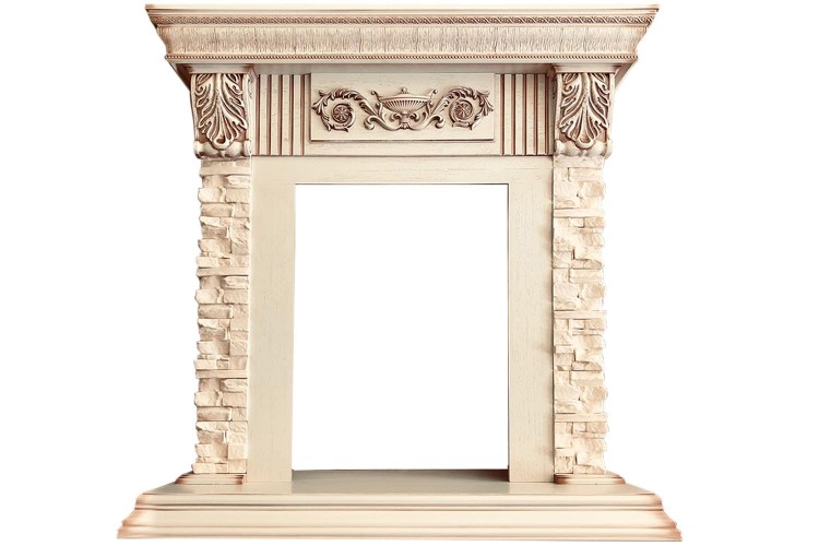 Dimplex Luxemburg под классический очаг сланец бежевый/слоновая кость с патиной