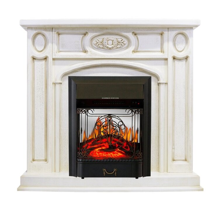 Электрокамин Royal Flame Florence - Слоновая кость с патиной с очагом Majestic FX M Black