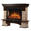 Портал Firelight Forte Wood 30 камень коричневый, шпон темный дуб 2