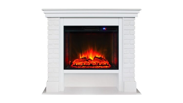 Камин электрический RealFlame BRIXTON 25'5 WT с очагом Sparta 25,5