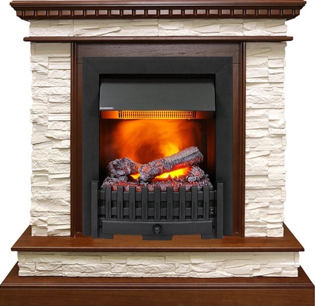 Электрокамин Dimplex Calgary - Дуб / Сланец белый с очагом Danville Black FB2