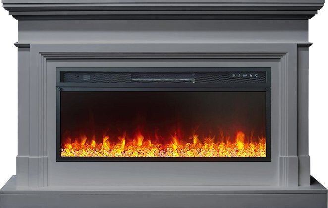 Электрокамин Royal Flame Coventry - Серый (Ширина 1400 мм) с очагом Vision 42 LED