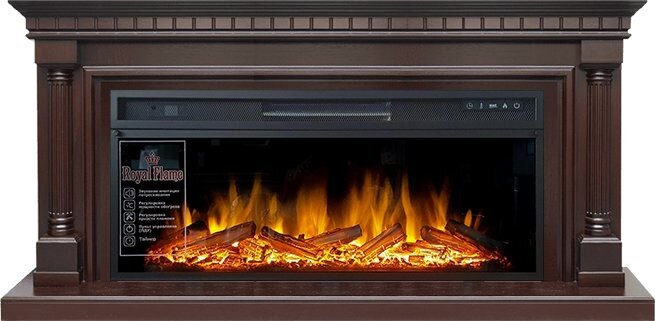 Электрокамин Royal Flame Dallas - Темный дуб (Ширина 1665 мм) с очагом Vision 42 LOG LED