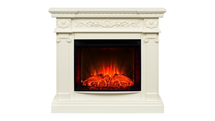 Камин электрический RealFlame Riviera 25,5 WT с очагом Evrika 25,5
