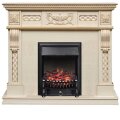 Электрокамин Royal Flame Corsica - Слоновая кость с патиной с очагом Fobos FX Black 1