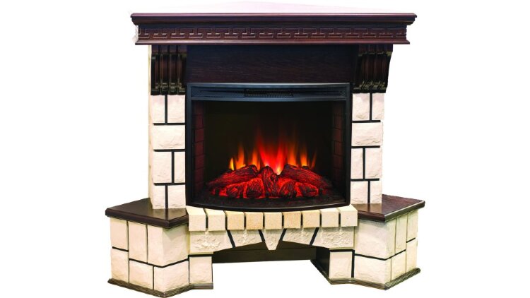 Камин электрический RealFlame Stone New Corner (угловой) 25,5 AO с Evrika 25,5