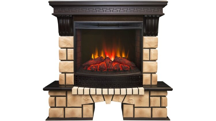 Камин электрический RealFlame Stone Brick 25,5 AO с Evrika 25,5