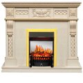 Электрокамин Royal Flame Corsica - Слоновая кость с патиной с очагом Fobos FX M Brass 1