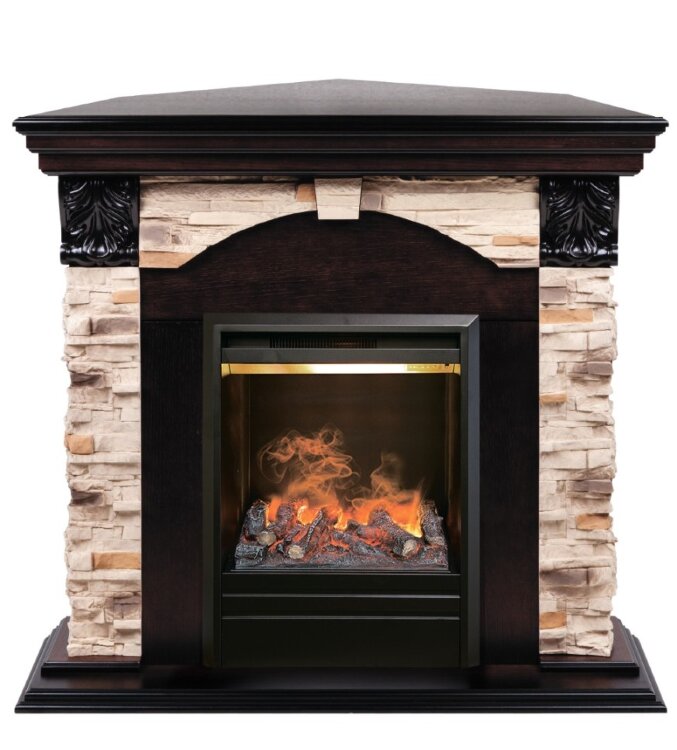 Камин электрический RealFlame Dublin ROCK Corner AO c очагом 3D Olympic