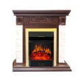 Электрокамин Royal Flame Luxemburg (каменный) - Сланец/Темный дуб с очагом Majestic FX Brass 1