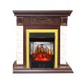 Электрокамин Royal Flame Luxemburg (каменный) - Сланец/Темный дуб с очагом Majestic FX M Brass 1