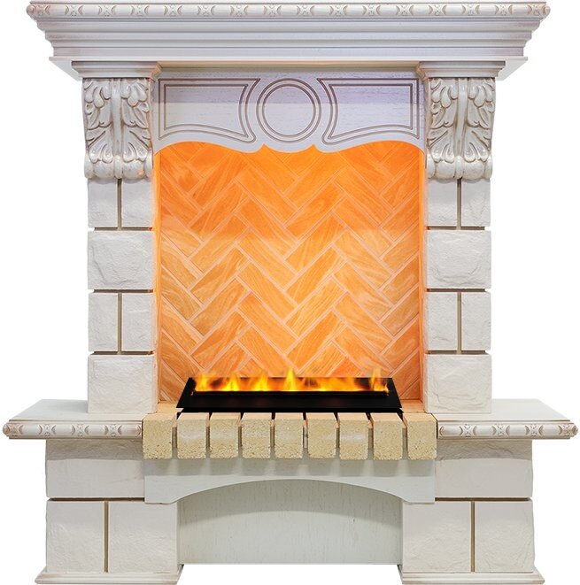 Электрокамин Dimplex Pierre Luxe - Слоновая кость / Шампань h=975 мм с  Cassette 400 LNH-INT PS