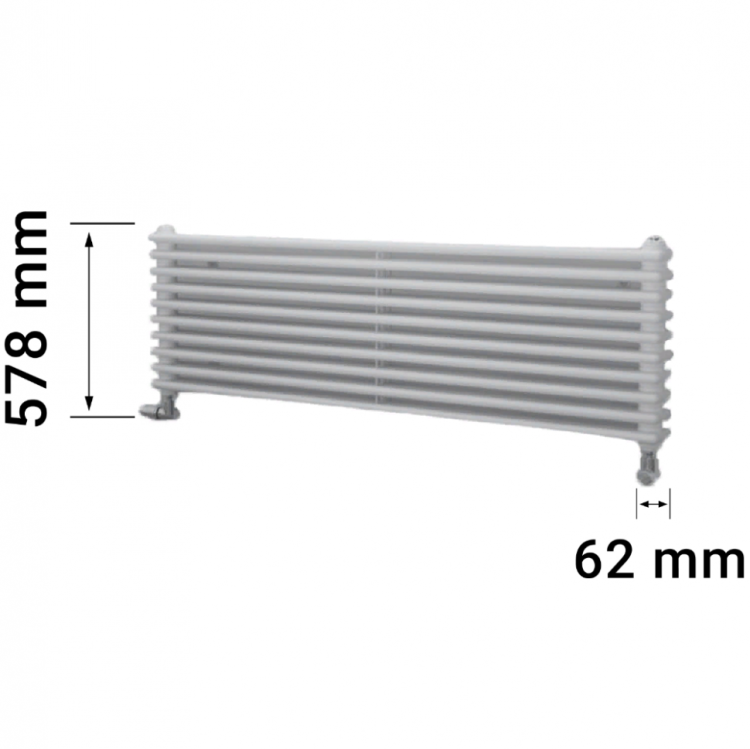 Zehnder Charleston Turned T2180\12 секций радиатор боковое подключение