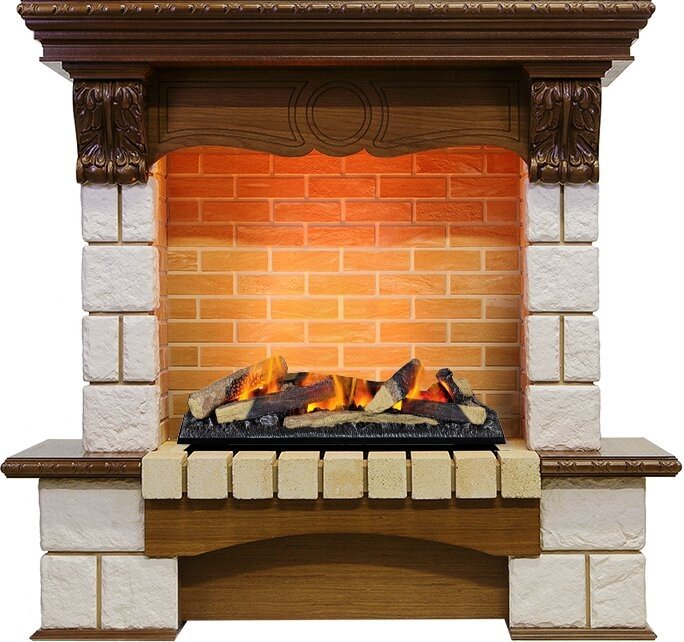 Электрокамин Dimplex Pierre Luxe - Дуб / Шампань h=1035 мм с очагом Cassette 600 LNH-INT дрова