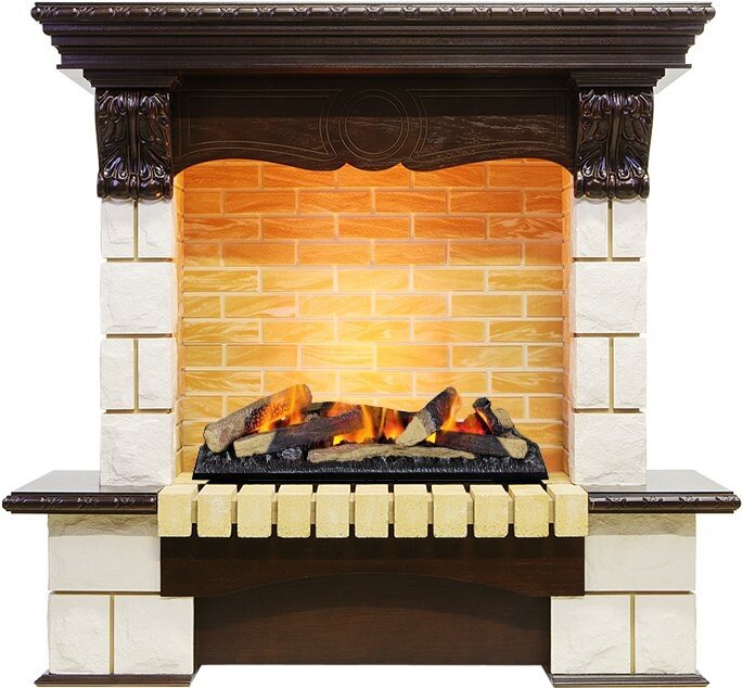 Электрокамин Dimplex Pierre Luxe - Темный дуб / Шампань h=1035 мм Cassette 600 LNH-INT дрова