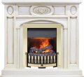 Электрокамин Dimplex Florence - Слоновая кость с патиной с очагом Danville Brass FB2 1