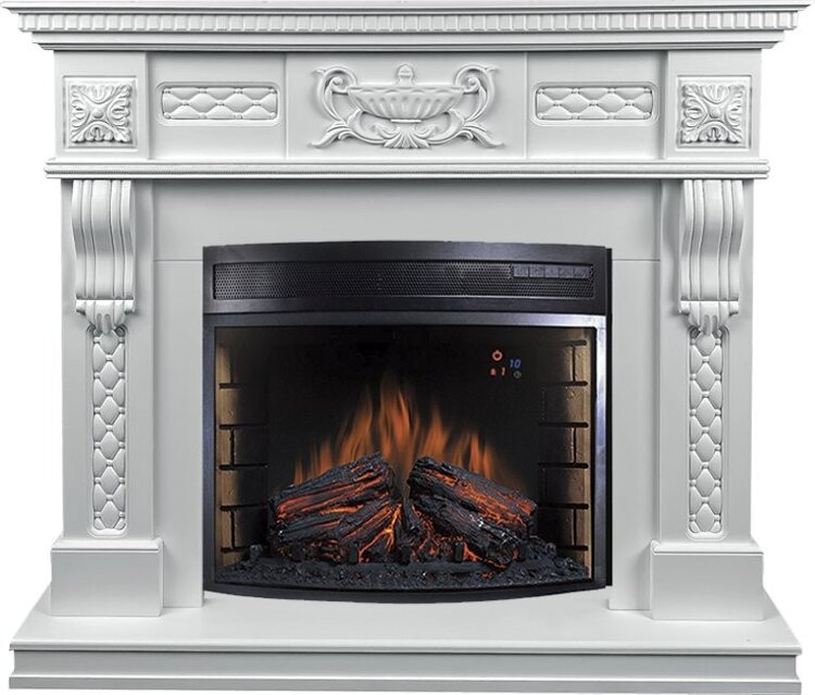 Каминокомплект Royal Flame Corsica - Матовый белый (Высота 1110мм) с очагом Dioramic 28 LED FX