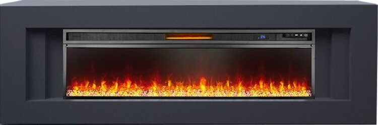 Электрокамин Royal Flame Line 60 - Серый графит с очагом Vision 60 LED