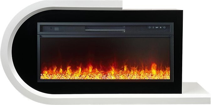 Каминокомплект Royal Flame Basel L - Белый с черным с очагом Vision 42 LED