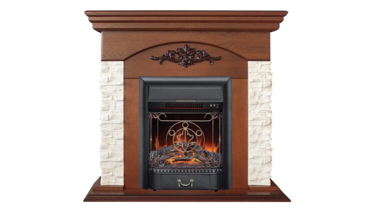 Камин электрический RealFlame Neapolis NT с очагом Majestic Lux BL S