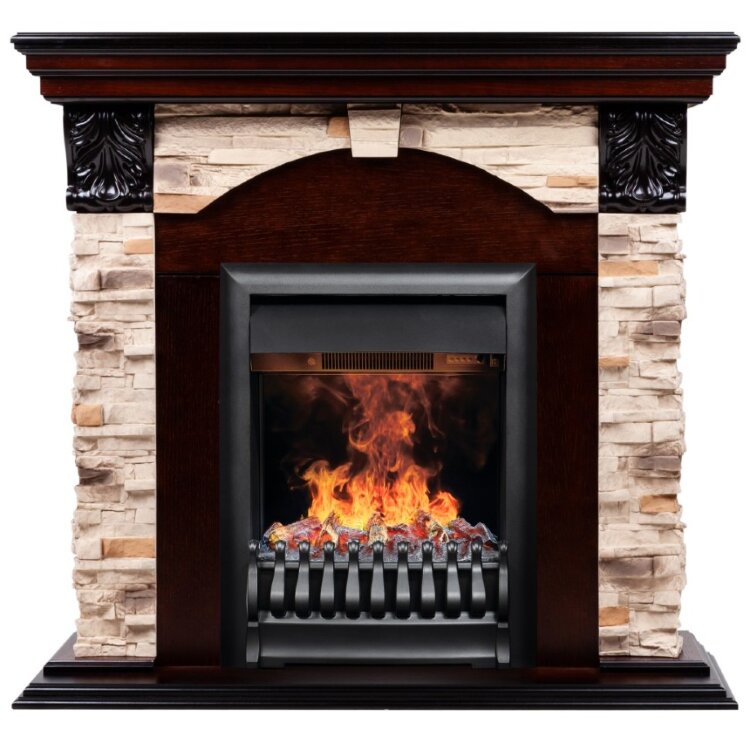 Камин электрический RealFlame Dublin ROCK c очагом 3D Oregan