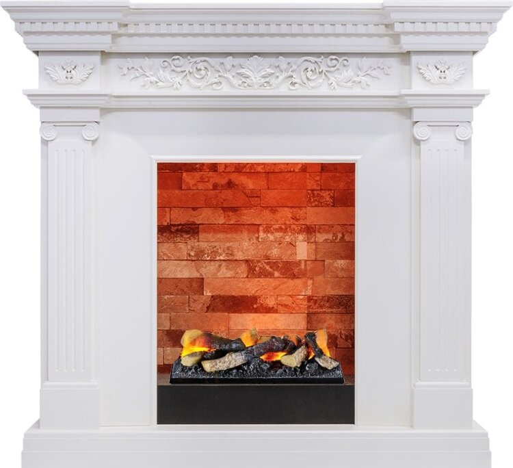 Электрокамин Dimplex Amalfi - Белый дуб с очагом Cassette 400 LNH-INT (с дровами)