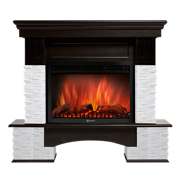 Портал Firelight Pietra Nuovo 25 сланец белый, шпон темный дуб