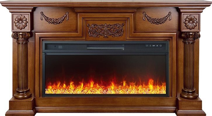 Электрокамин Royal Flame London - Орех с очагом Vision 42 LED