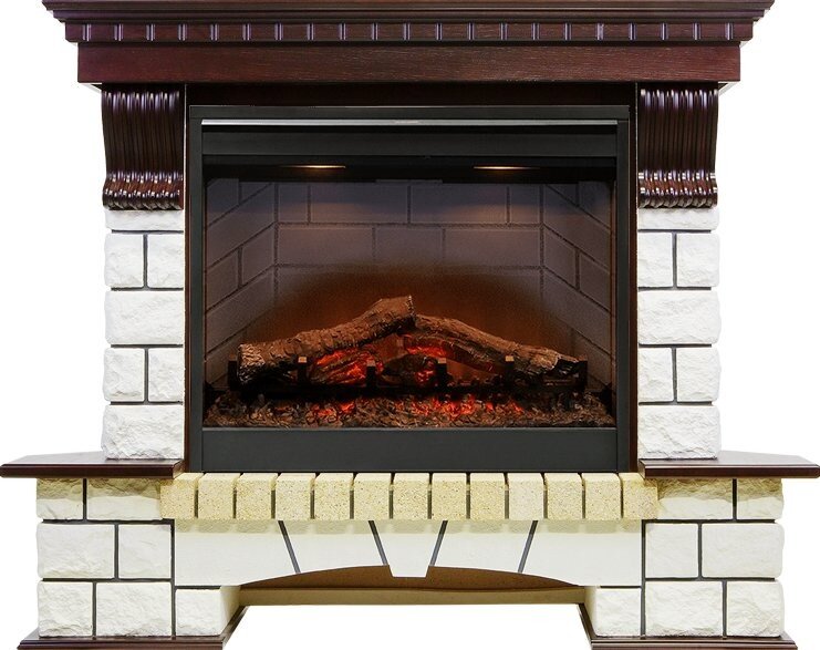 Электрокамин Dimplex Pierre Luxe угловой - Темный дуб / Белый с очагом Symphony 26'' DF2608-INT