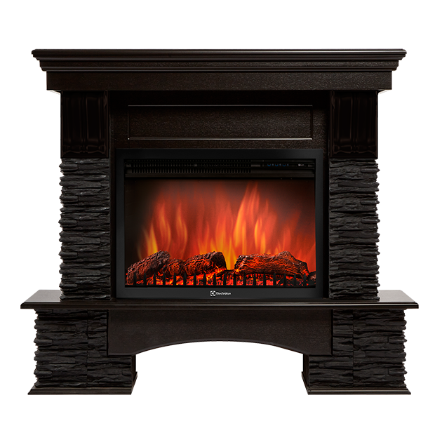 Портал Firelight Pietra Nuovo 25 сланец чёрный, шпон венге