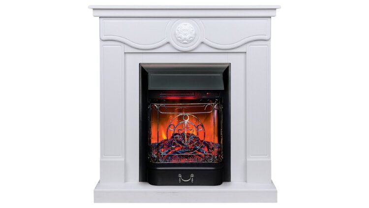 Камин электрический RealFlame Aurora WT с очагом Majestic Lux Black