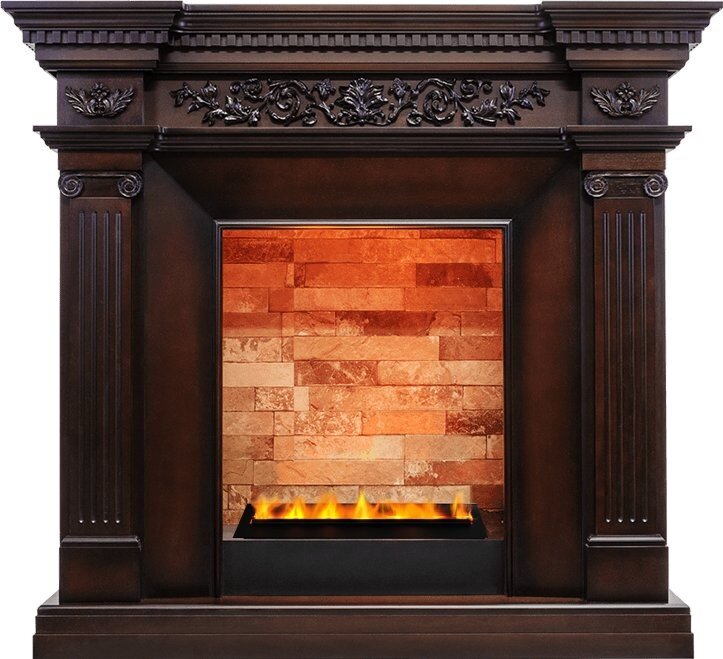 Электрокамин Dimplex Amalfi - Махагон коричневый антик с очагом Cassette 400 LNH-INT PS (без дров)