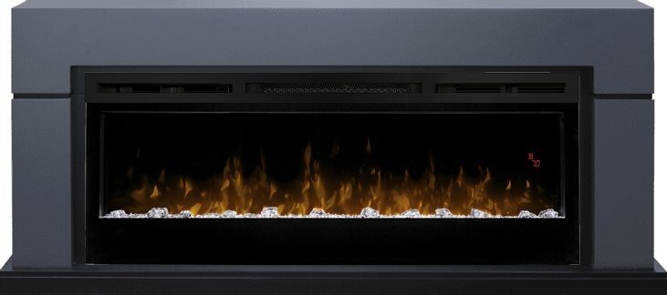 Электрокамин Dimplex Lindos (линейный) - Серый графит с очагом Prism BLF5051