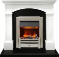Электрокамин Dimplex Langford - Белый с черным с очагом Chesford 1