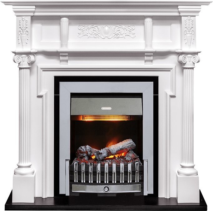 Электрокамин Dimplex Oxford - Белый с очагом Danville Chrome FB2